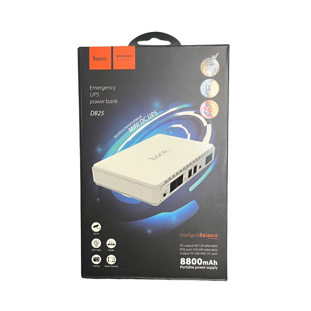 Hoco DB25 Dual 12V + USB 8800 mAh Emergency UPS Powerbank Mini DC UPS
