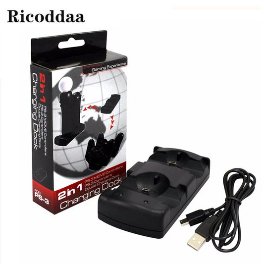 2 In 1 Dual Charging Station Charger for PS3