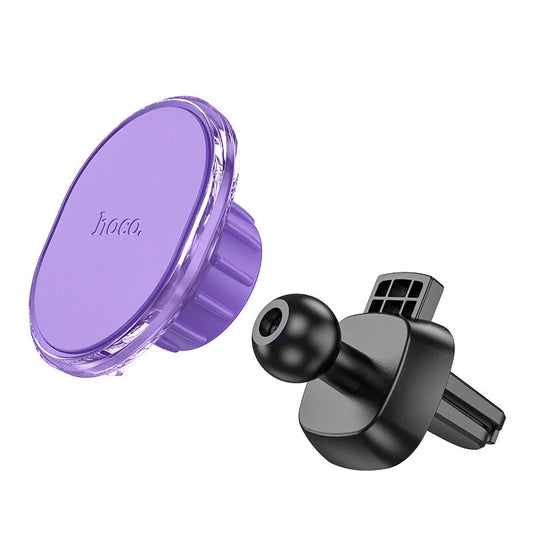 Hoco H1 Magnetic Air Outlet Car Holder And Wireless Charger For iPhone – Purple