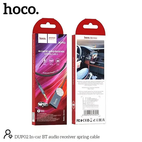 Hoco DUP02 Cable IN-CAR BT AUDIO RECEIVER Spring Cable